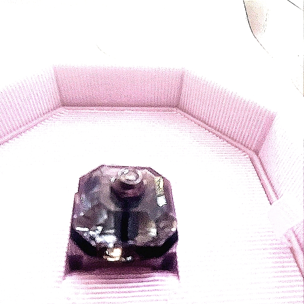 🌻Swarovski. RETIRED. RARE. Unisex Numina Ruthenium-Plated & Black Crystal Ring.